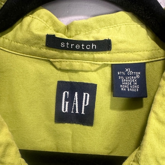 NWOT GAP Men's Bright Green Casual Shirt size XL - Picture 2 of 6